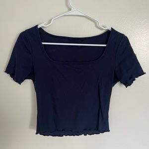 Blue crop top